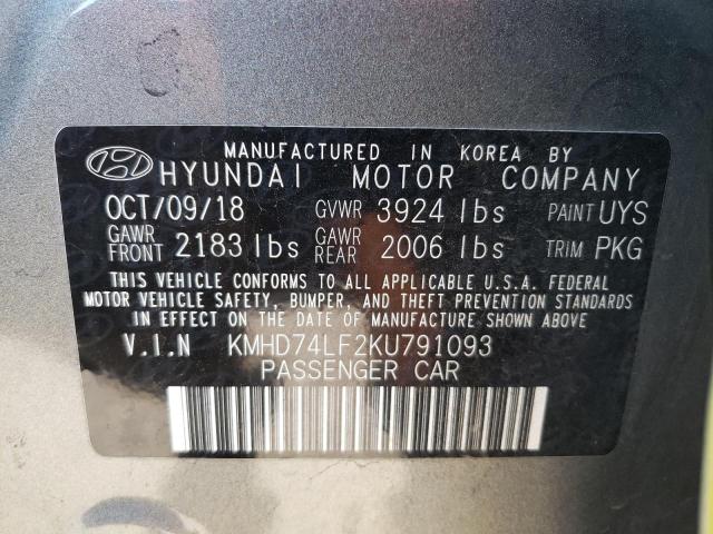 Photo 11 VIN: KMHD74LF2KU791093 - HYUNDAI ELANTRA 