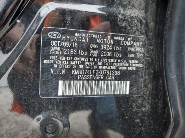 Photo 11 VIN: KMHD74LF2KU791398 - HYUNDAI ELANTRA 