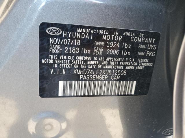 Photo 11 VIN: KMHD74LF2KU812508 - HYUNDAI ELANTRA SE 