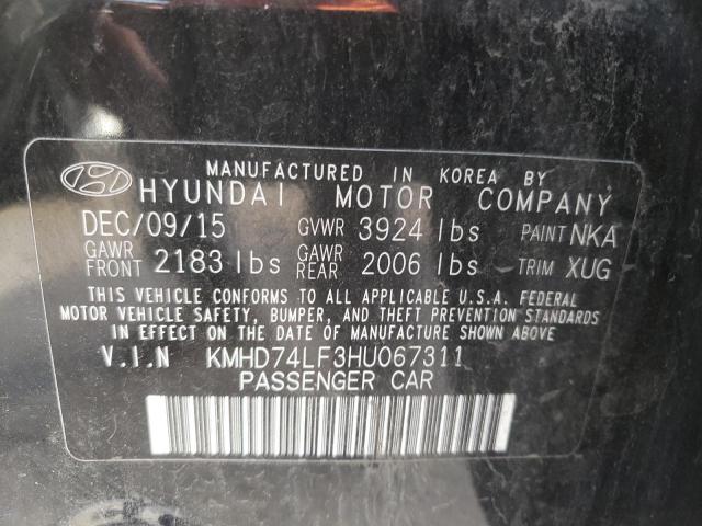 Photo 9 VIN: KMHD74LF3HU067311 - HYUNDAI ELANTRA SE 