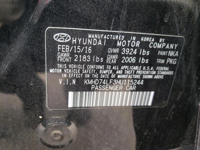 Photo 9 VIN: KMHD74LF3HU115244 - HYUNDAI ELANTRA SE 