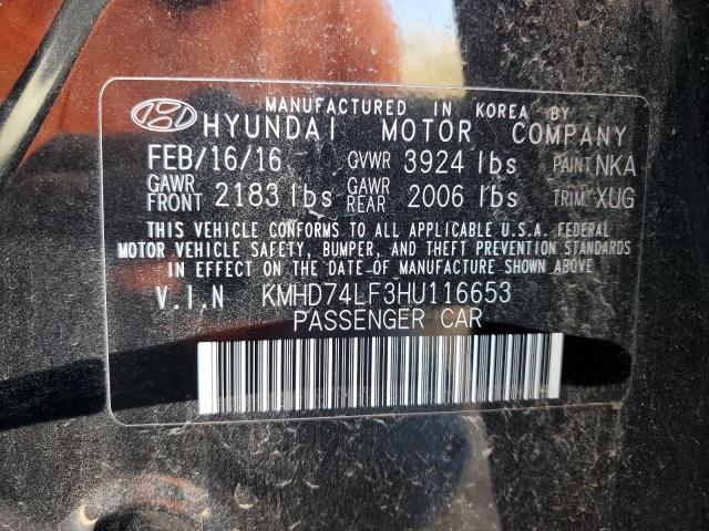 Photo 12 VIN: KMHD74LF3HU116653 - HYUNDAI ELANTRA SE 