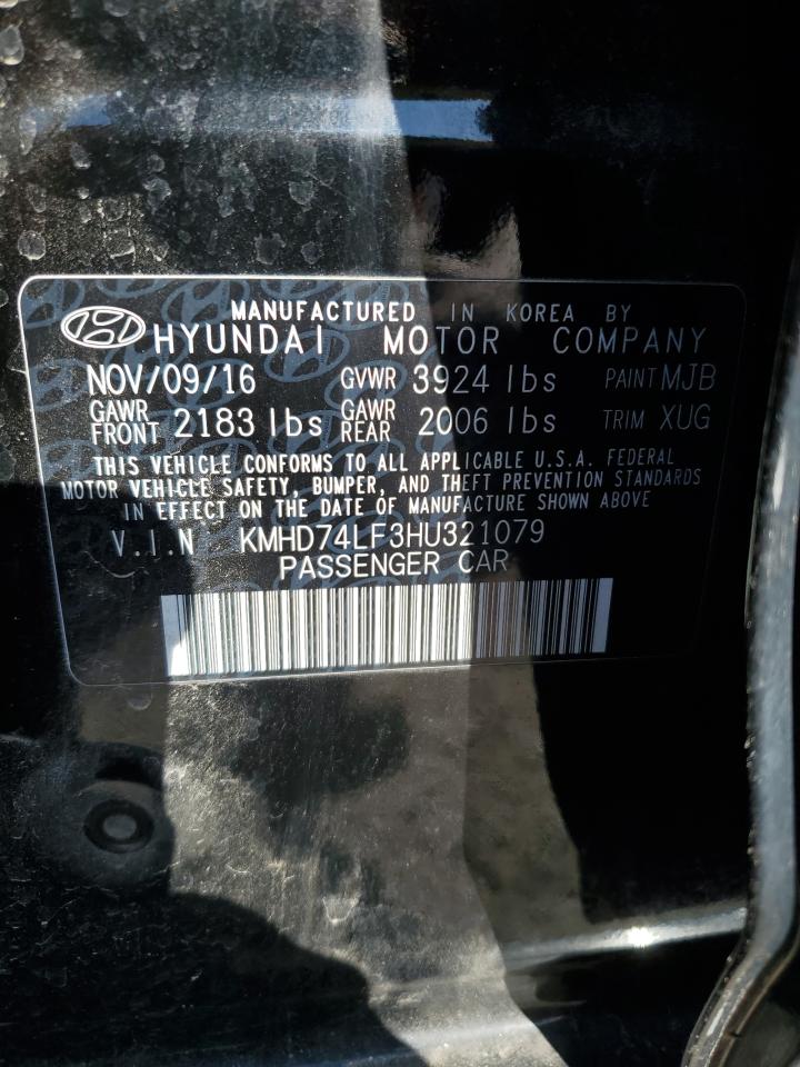 Photo 11 VIN: KMHD74LF3HU321079 - HYUNDAI ELANTRA 