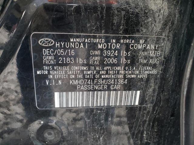 Photo 12 VIN: KMHD74LF3HU341364 - HYUNDAI ELANTRA 