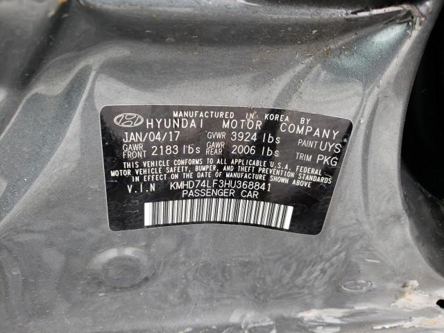 Photo 9 VIN: KMHD74LF3HU368841 - HYUNDAI ELANTRA SE 