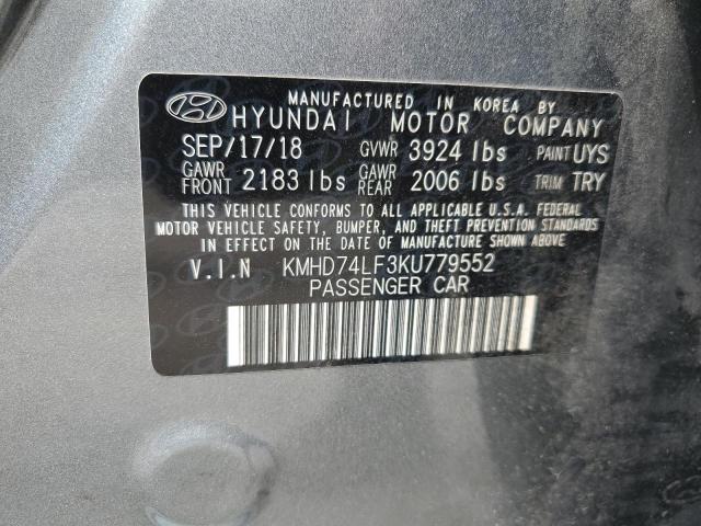 Photo 12 VIN: KMHD74LF3KU779552 - HYUNDAI ELANTRA SE 