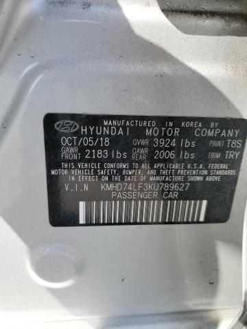 Photo 11 VIN: KMHD74LF3KU789627 - HYUNDAI ELANTRA SE 