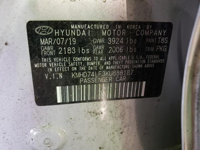 Photo 11 VIN: KMHD74LF3KU888187 - HYUNDAI ELANTRA SE 