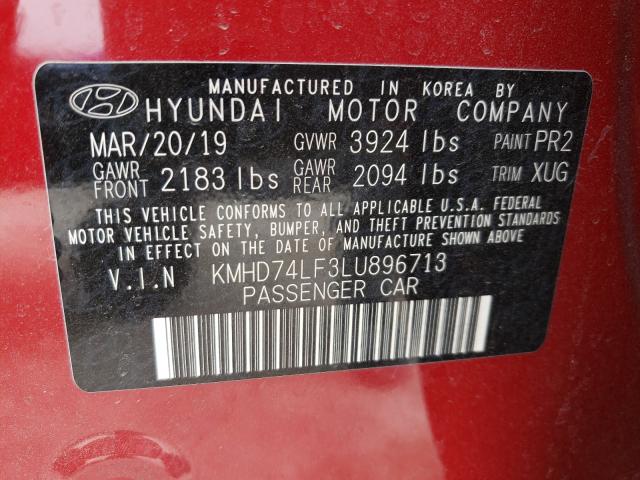 Photo 9 VIN: KMHD74LF3LU896713 - HYUNDAI ELANTRA SE 