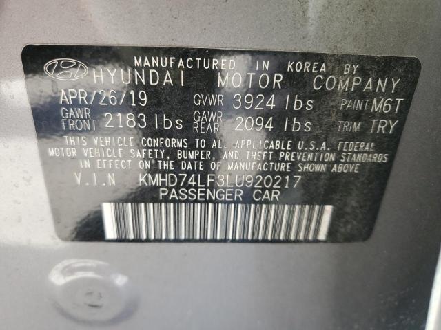 Photo 11 VIN: KMHD74LF3LU920217 - HYUNDAI ELANTRA SE 