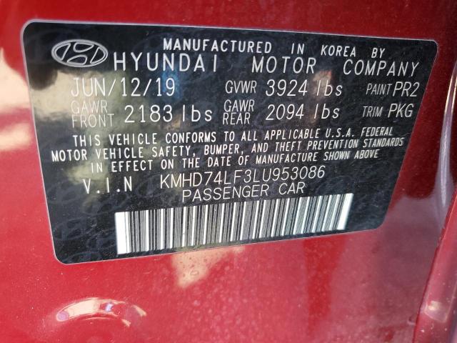 Photo 11 VIN: KMHD74LF3LU953086 - HYUNDAI ELANTRA 