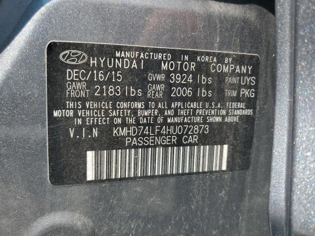 Photo 11 VIN: KMHD74LF4HU072873 - HYUNDAI ELANTRA SE 