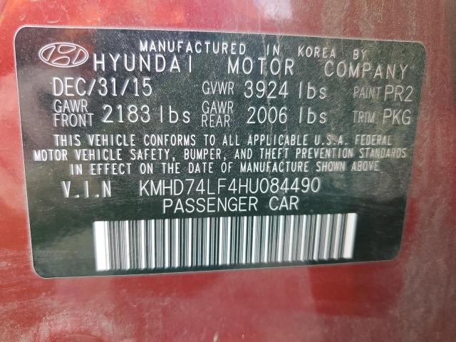 Photo 11 VIN: KMHD74LF4HU084490 - HYUNDAI ELANTRA 