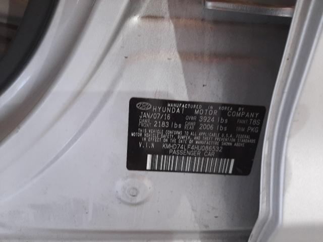 Photo 9 VIN: KMHD74LF4HU086532 - HYUNDAI ELANTRA SE 