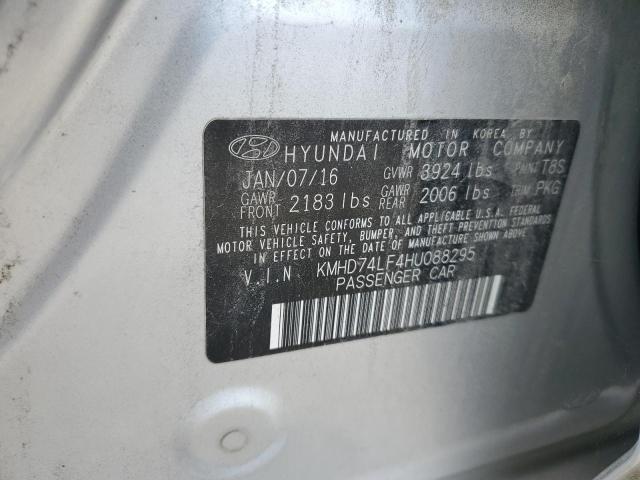 Photo 12 VIN: KMHD74LF4HU088295 - HYUNDAI ELANTRA SE 