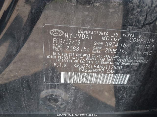 Photo 8 VIN: KMHD74LF4HU117620 - HYUNDAI ELANTRA 