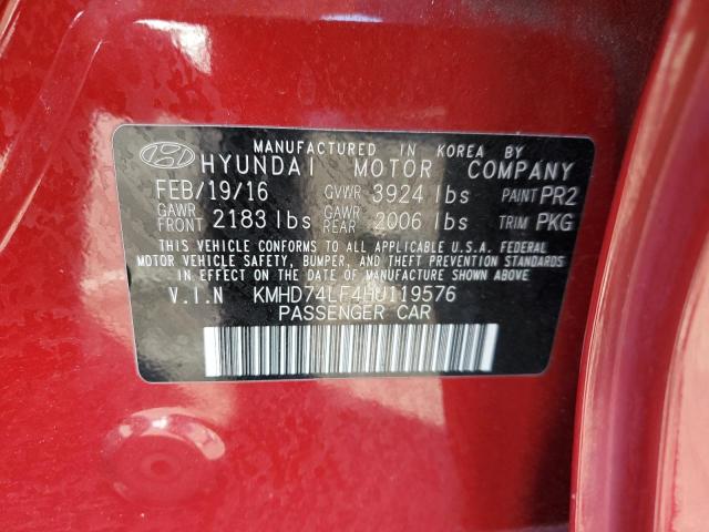 Photo 11 VIN: KMHD74LF4HU119576 - HYUNDAI ELANTRA 