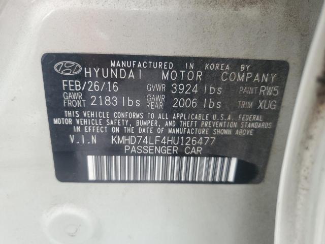 Photo 11 VIN: KMHD74LF4HU126477 - HYUNDAI ELANTRA SE 