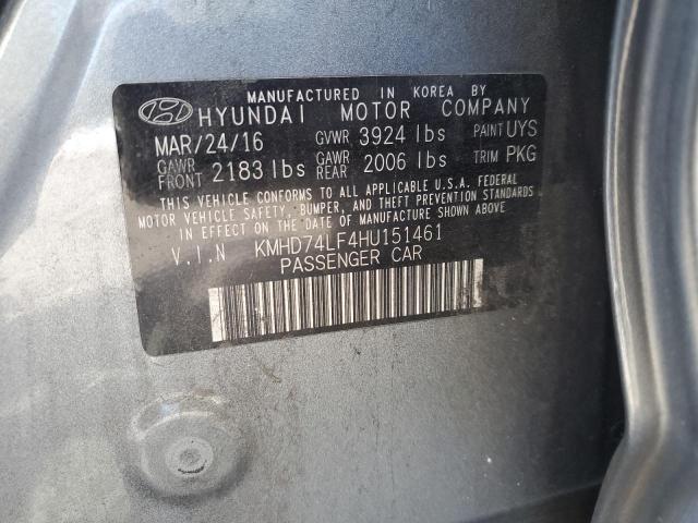 Photo 11 VIN: KMHD74LF4HU151461 - HYUNDAI ELANTRA 