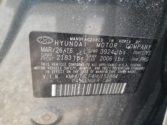 Photo 9 VIN: KMHD74LF4HU152884 - HYUNDAI ELANTRA SE 