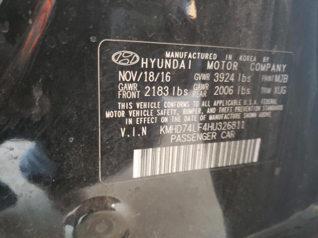 Photo 9 VIN: KMHD74LF4HU326811 - HYUNDAI ELANTRA SE 