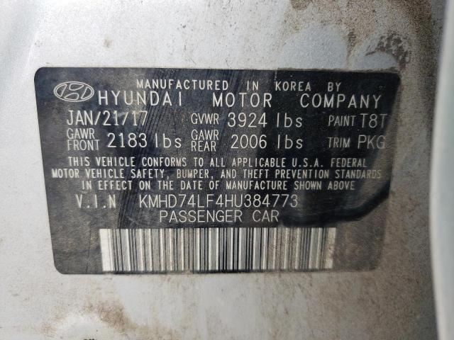 Photo 9 VIN: KMHD74LF4HU384773 - HYUNDAI ELANTRA 