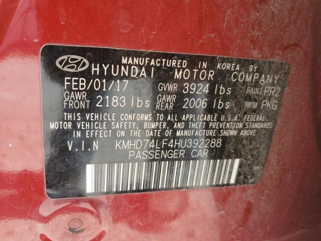 Photo 11 VIN: KMHD74LF4HU392288 - HYUNDAI ELANTRA SE 