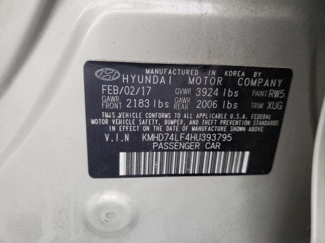 Photo 9 VIN: KMHD74LF4HU393795 - HYUNDAI ELANTRA SE 