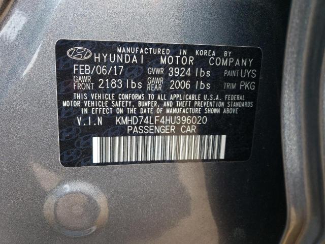 Photo 11 VIN: KMHD74LF4HU396020 - HYUNDAI ELANTRA SE 