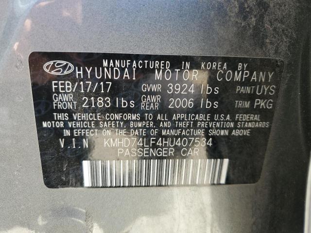 Photo 11 VIN: KMHD74LF4HU407534 - HYUNDAI ELANTRA 