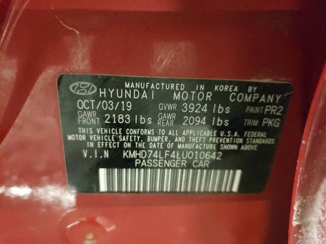 Photo 9 VIN: KMHD74LF4LU010642 - HYUNDAI ELANTRA SE 