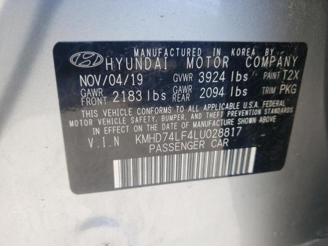 Photo 9 VIN: KMHD74LF4LU028817 - HYUNDAI ELANTRA SE 