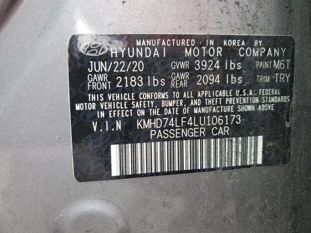 Photo 11 VIN: KMHD74LF4LU106173 - HYUNDAI ELANTRA SE 