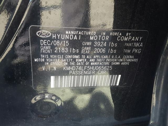 Photo 9 VIN: KMHD74LF5HU065625 - HYUNDAI ELANTRA SE 