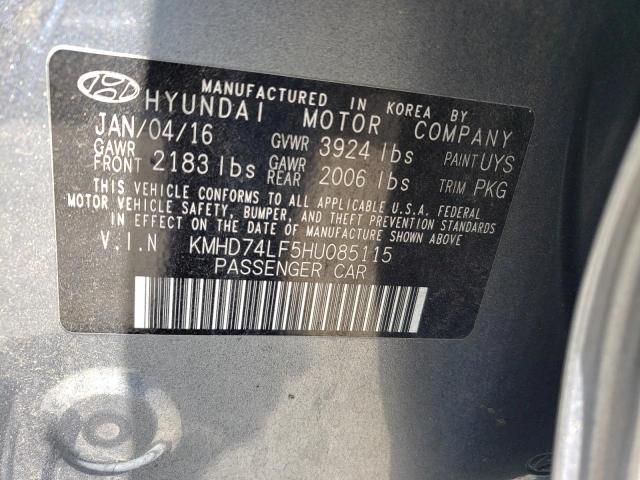 Photo 11 VIN: KMHD74LF5HU085115 - HYUNDAI ELANTRA SE 