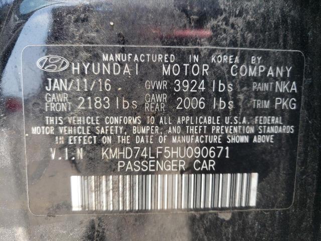 Photo 9 VIN: KMHD74LF5HU090671 - HYUNDAI ELANTRA SE 