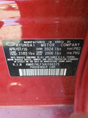 Photo 11 VIN: KMHD74LF5HU166373 - HYUNDAI ELANTRA SE 