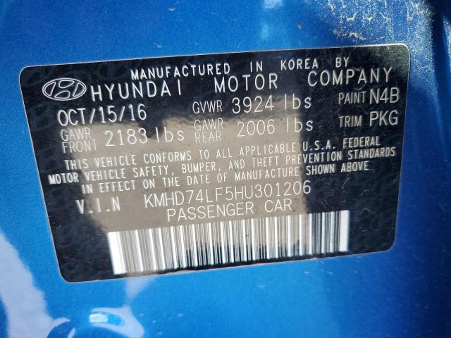 Photo 11 VIN: KMHD74LF5HU301206 - HYUNDAI ELANTRA 