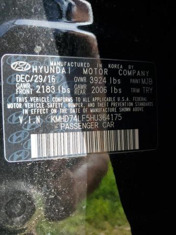 Photo 11 VIN: KMHD74LF5HU364175 - HYUNDAI ELANTRA SE 