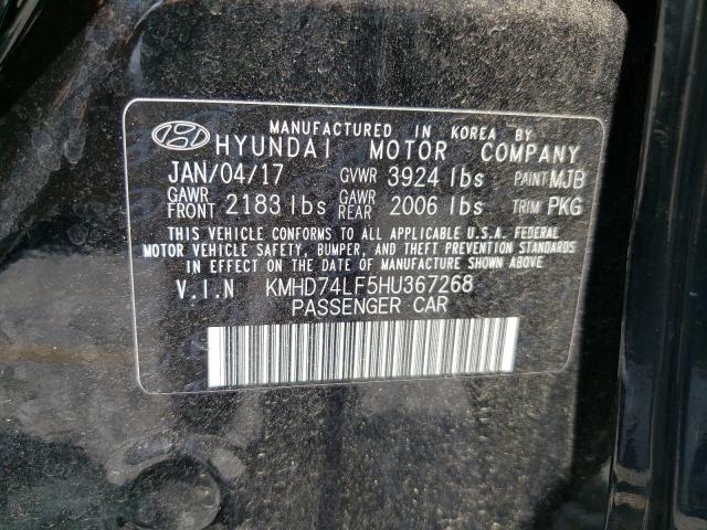 Photo 9 VIN: KMHD74LF5HU367268 - HYUNDAI ELANTRA SE 