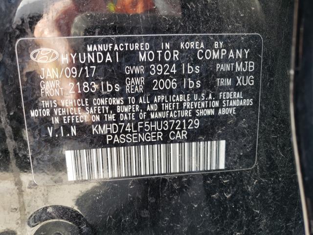 Photo 9 VIN: KMHD74LF5HU372129 - HYUNDAI ELANTRA 