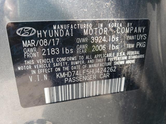 Photo 9 VIN: KMHD74LF5HU424262 - HYUNDAI ELANTRA 