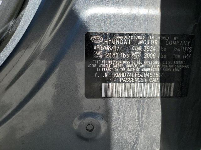 Photo 11 VIN: KMHD74LF5JU451614 - HYUNDAI ELANTRA 