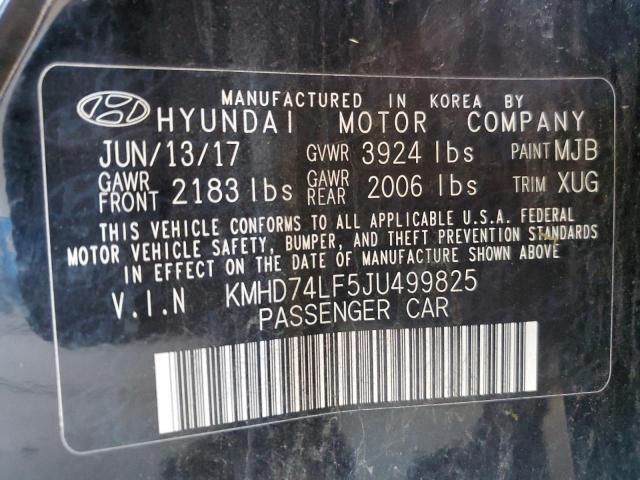 Photo 12 VIN: KMHD74LF5JU499825 - HYUNDAI ELANTRA 