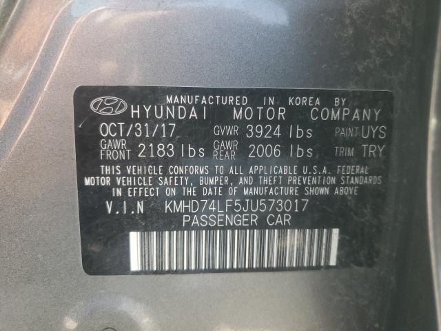 Photo 9 VIN: KMHD74LF5JU573017 - HYUNDAI ELANTRA 