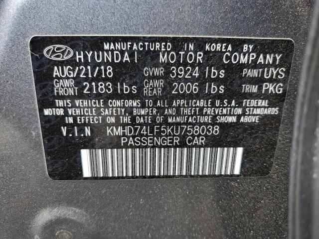 Photo 11 VIN: KMHD74LF5KU758038 - HYUNDAI ELANTRA 