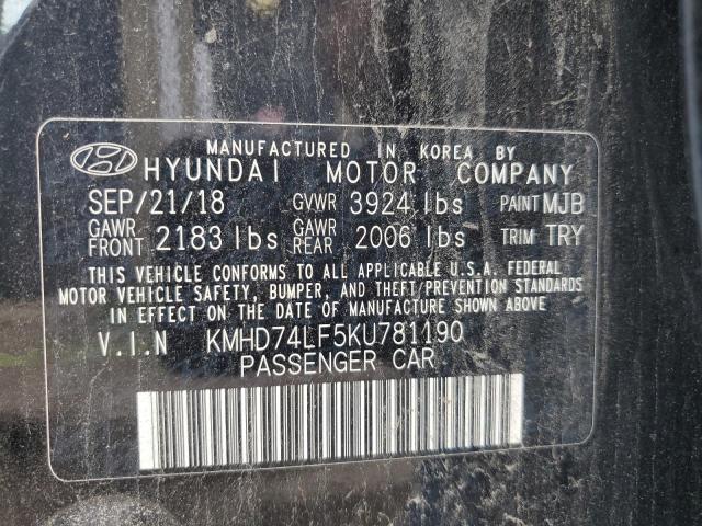 Photo 11 VIN: KMHD74LF5KU781190 - HYUNDAI ELANTRA SE 