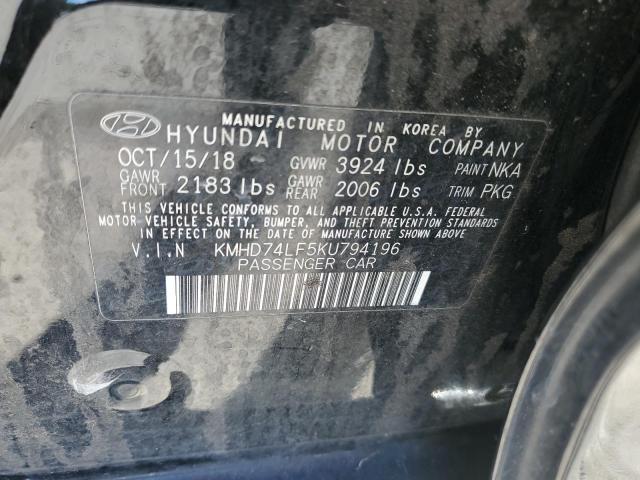 Photo 11 VIN: KMHD74LF5KU794196 - HYUNDAI ELANTRA SE 