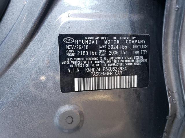 Photo 11 VIN: KMHD74LF5KU823924 - HYUNDAI ELANTRA SE 