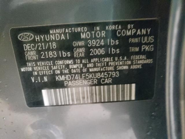 Photo 9 VIN: KMHD74LF5KU845793 - HYUNDAI ELANTRA SE 